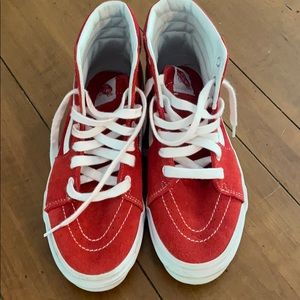 Red high top vans